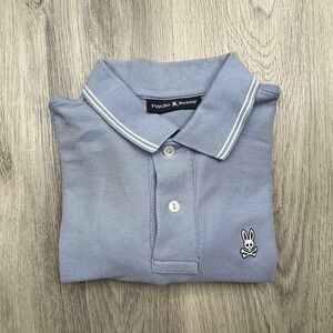 Psycho Bunny Short Sleeve Polo Shirt Mens Size 3 Ash Blue